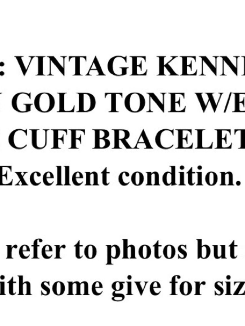 Kenneth Jay Lane Gold Ribbed Open Cuff Bracelet - Picture 5 of 6